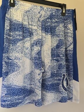 NFL Blue and White Speckled Athletic Shorts Mens M Indianapolis Colts New